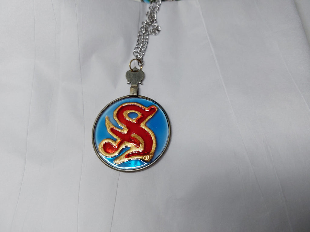 Custom Hand Painted Glass Necklaces image 1