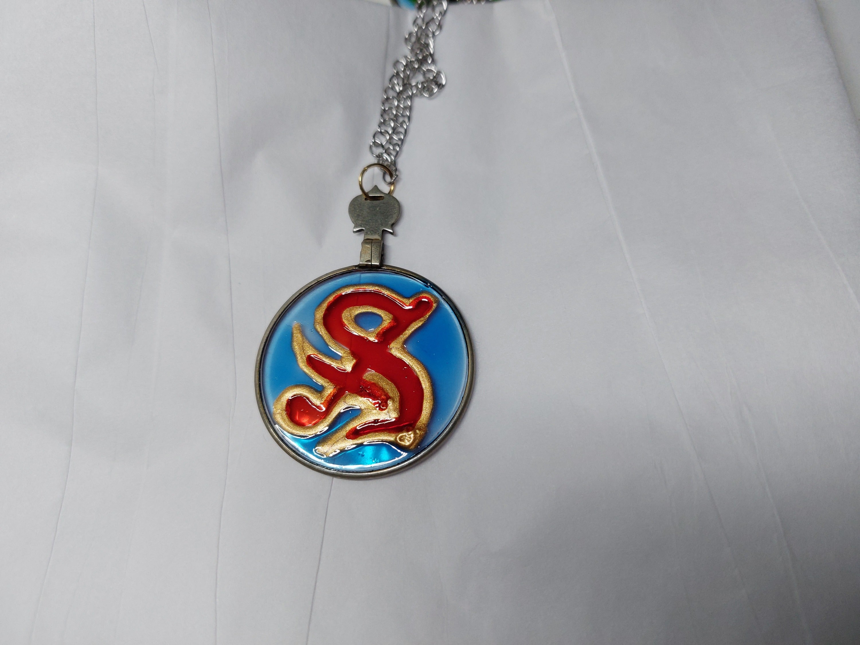 Custom Hand Painted Glass Necklaces image 1
