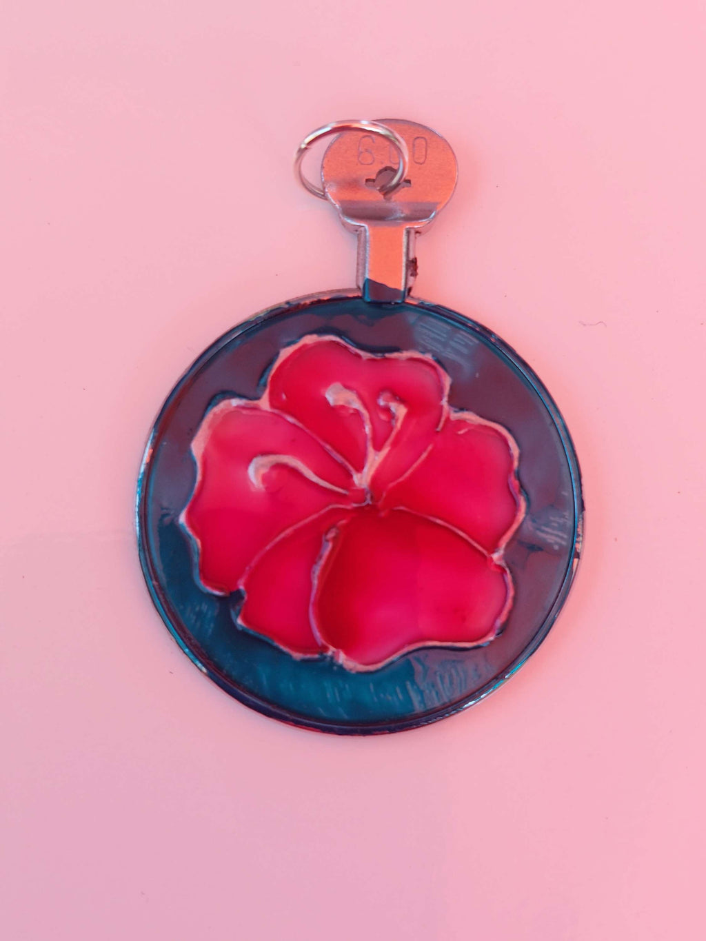 Pink Hibiscus pendant image 1